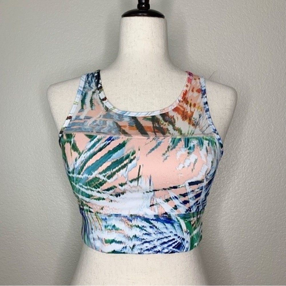 Colorful Racerback Women’s Sports Bra, Sz Small